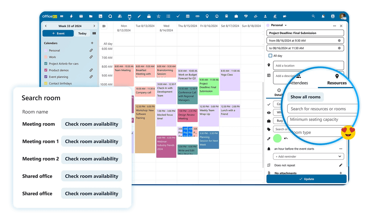 EU Calendar screenshot
